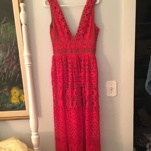 Nasty gal red lace dress